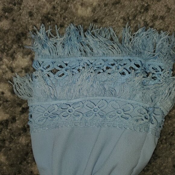 INA~~ Off the Shoulder Baby Blue Top~Amazingdetail - Picture 5 of 11